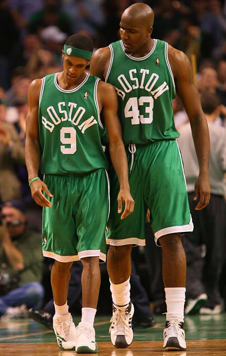 Rajon Rondo and Kendrick Perkins